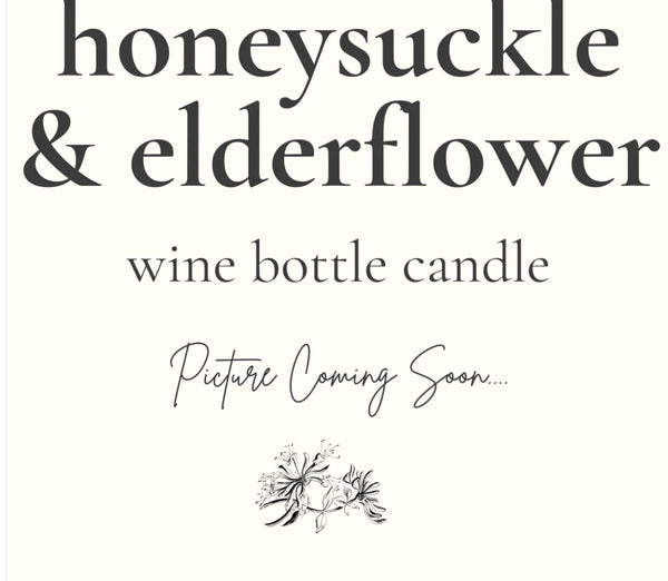 Adhock Homeware Wine Bottle Candle - Honeysuckle & Elderflower