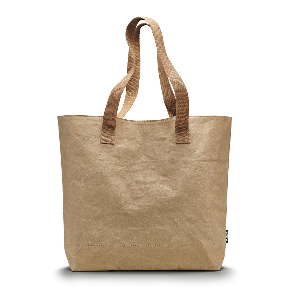 Hayashi Vegan Paper Leather Large Tote Bag in Tan Colour