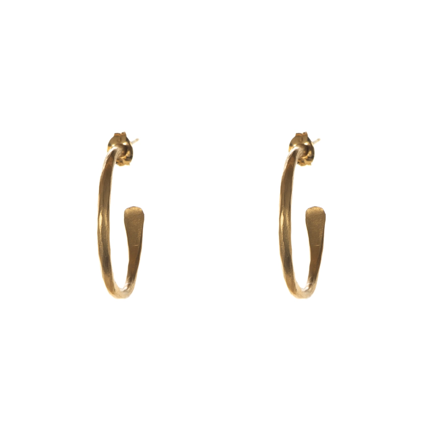Just Trade  Gold Plated Hoops - Small