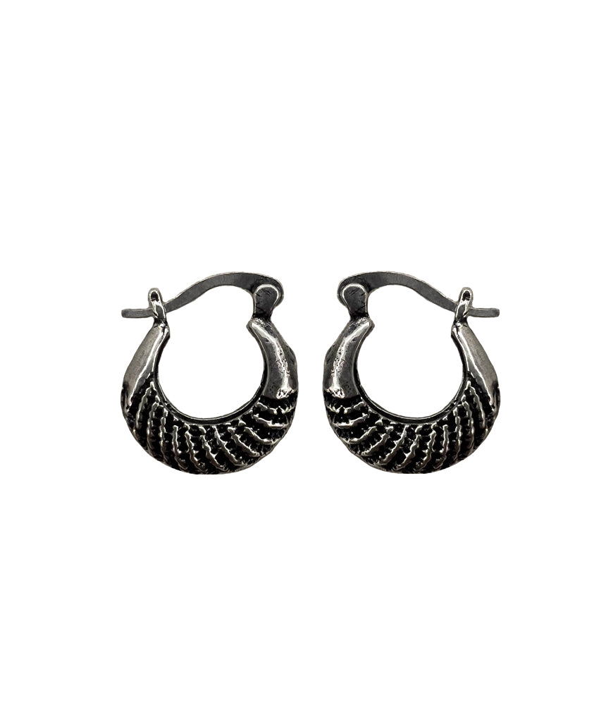 Urbiana Etched Boho Hoop Earrings