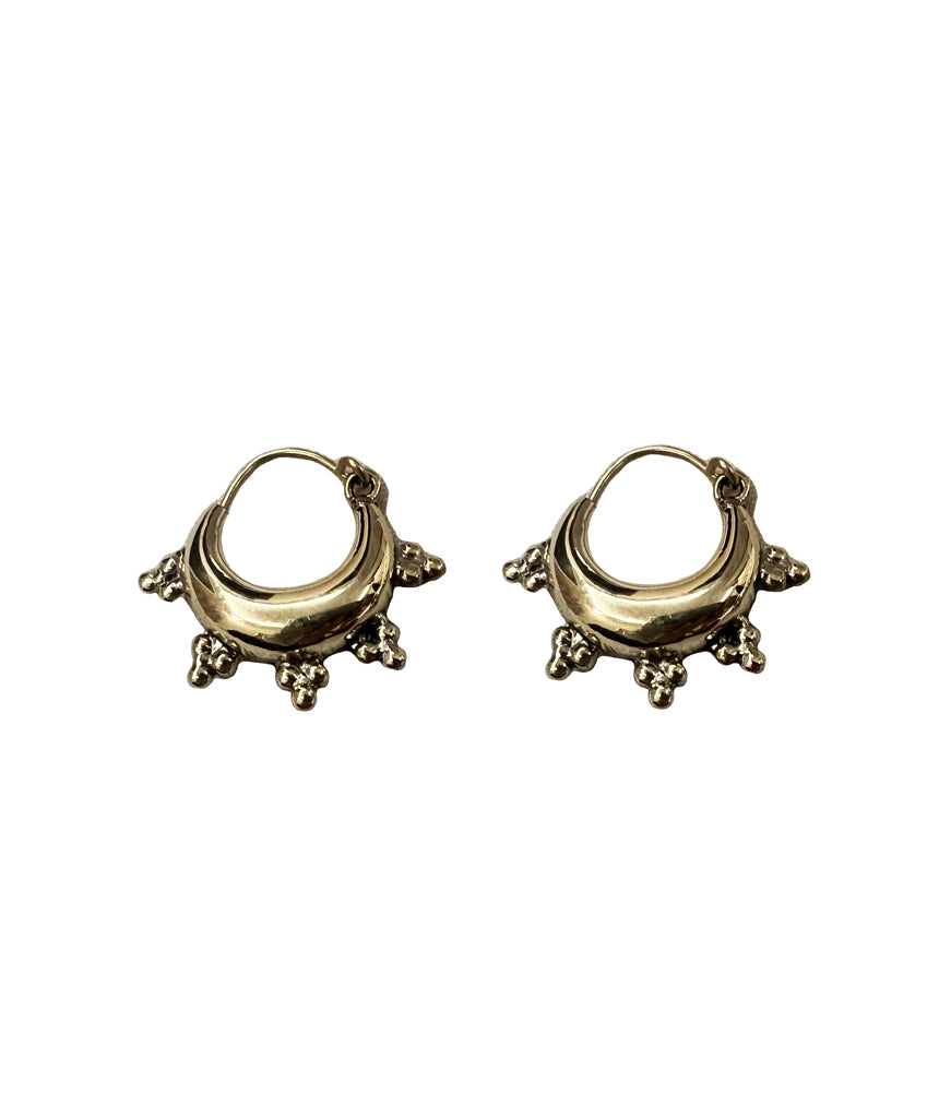 Urbiana Mini Gold Bali Hoop Earrings