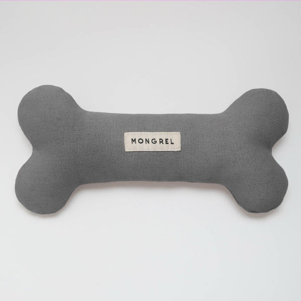 Mongrel Coal Canvas Bone Dog Toy 