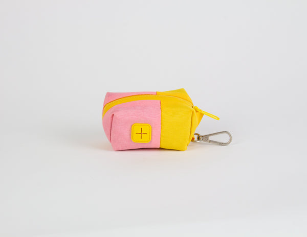 Approved by Fritz Pink Yellow Dog Poop Bag Carrier