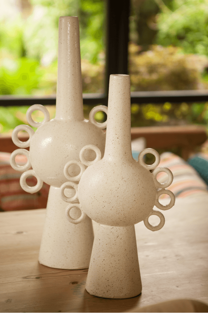 The Home Collection Cream Loop Ceramic Vase - Small