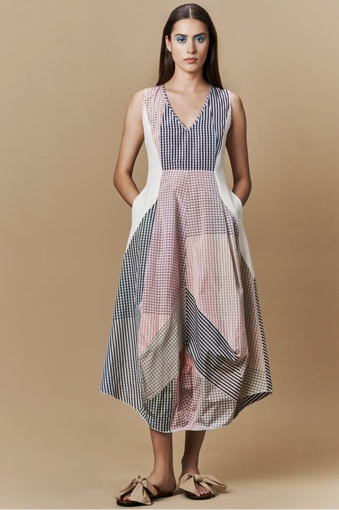HIGH Knowing Tulip Checked Print Dress