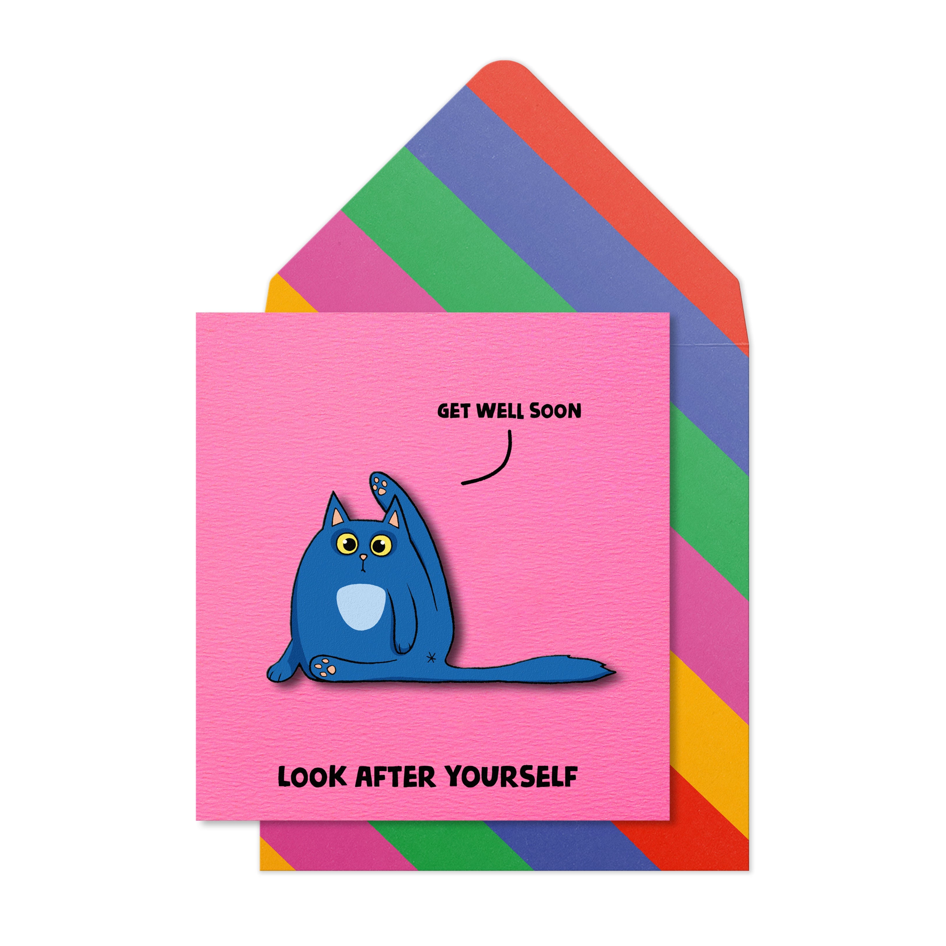 Tache Card Look After Yourself Cat Card