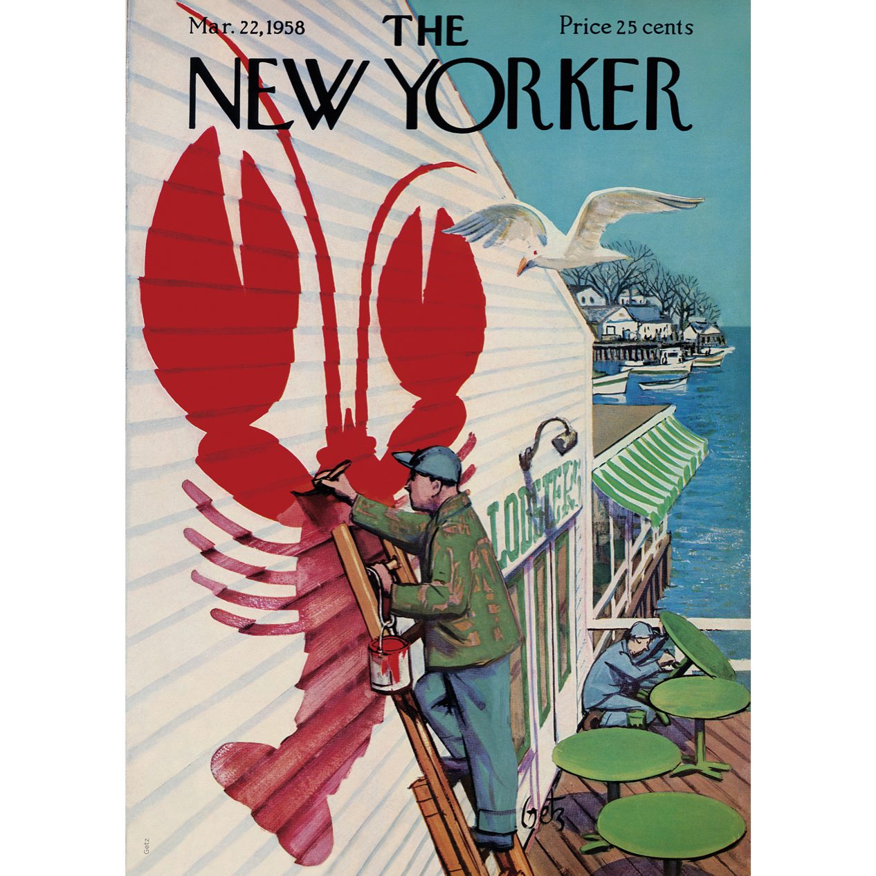 Image Republic 30 x 40cm Framed Newyorker Arthur Getz Lobster Print