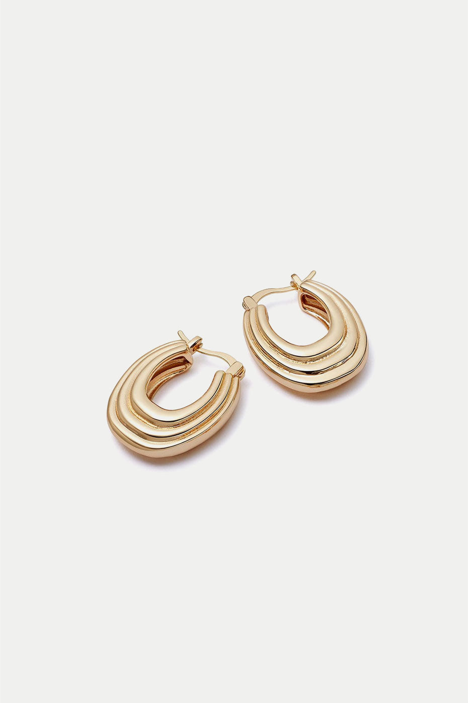Daisy London Gold Plated Polly Sayer Mini Gradient Ridged Hoops