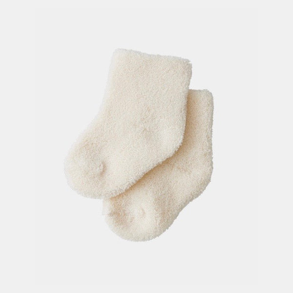 Fog Linen Work Baby Pile Sock Natural