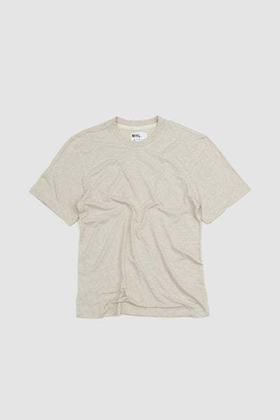 Margaret Howell Simple T-Shirt Organic Cotton Linen Jersey Natural