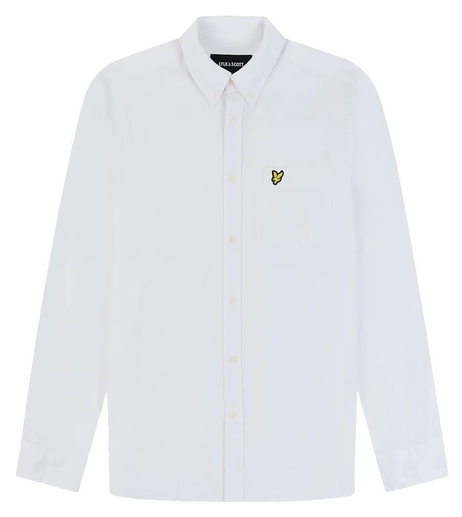 Lyle and Scott Lyle & Scott Regular Cotton Linen Button Down Shirt White