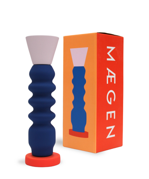 Maegan Cobalt Tall Candle Holder