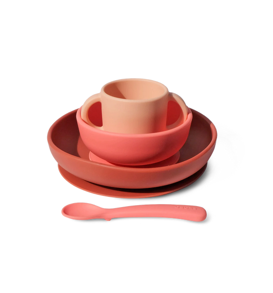 Ekobo Silicone Baby Meal Set, Coral