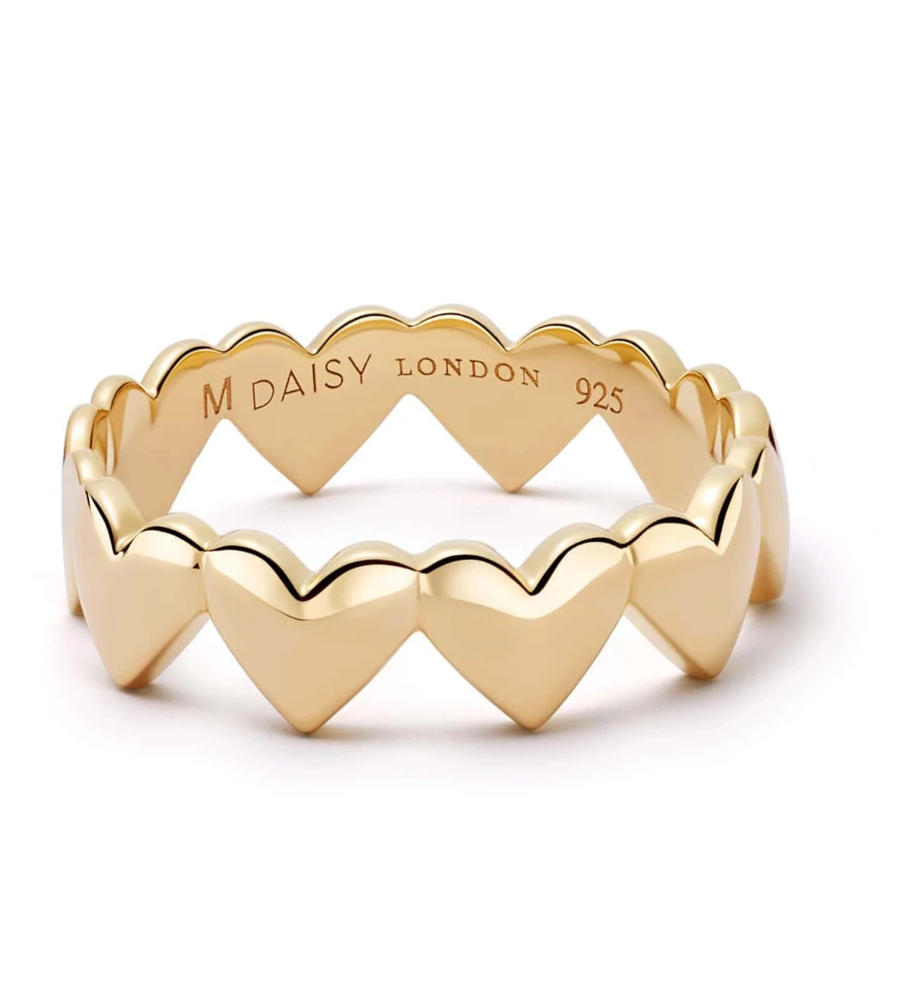 Daisy London Heart Crown Band Ring