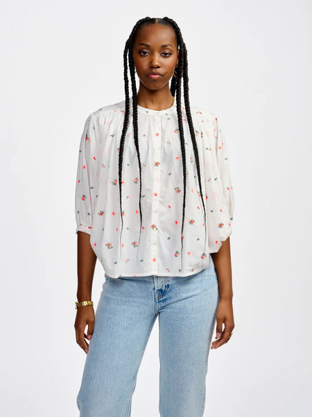 Bellerose Ink All Over Embroidered Blouse - White