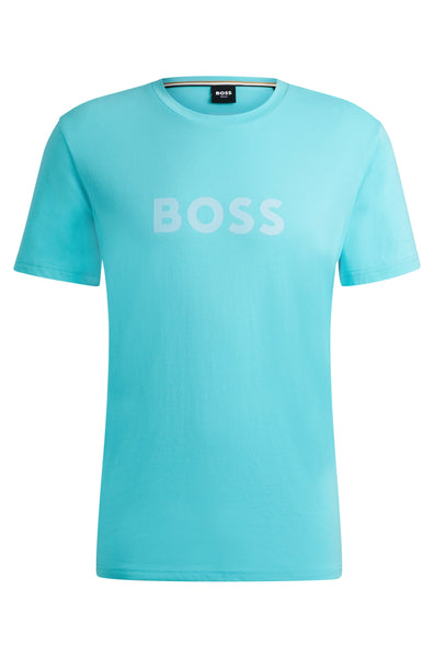Hugo Boss CottonJersey Regular Fit T-Shirt In Turquoise/Aqua 50503276 442