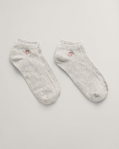 Gant 2-Pack Shield Ankle Socks In Light Grey 9960292 094