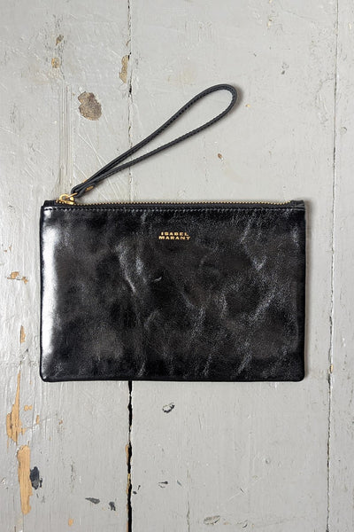 Isabel Marant Mino Black Leather Pouch