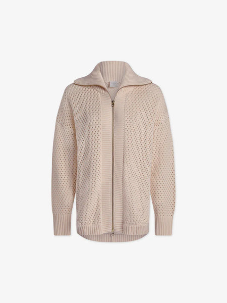 Varley Finn Longline Knit Jacket - Whitecap Grey