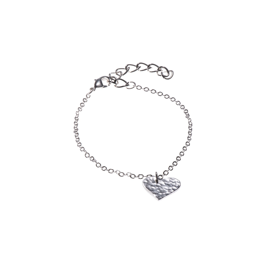 Just Trade  Silver Plated Heart Bracelet