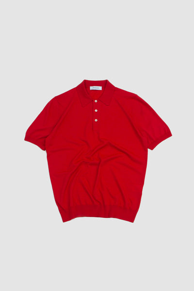 Gran Sasso Fresh Cotton Polo Shirt Red