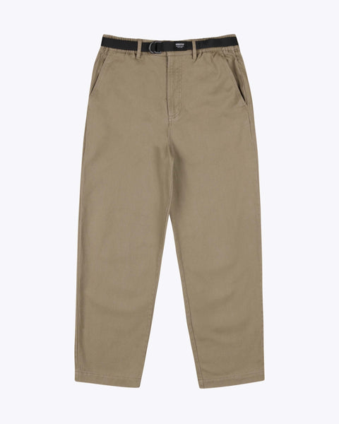 WEMOTO Grover Olive Cotton Twill Relaxed Trousers