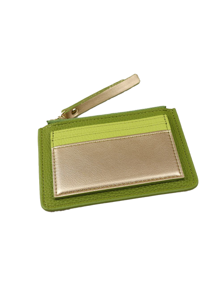 POM Lime Green/Metallic Cardholder