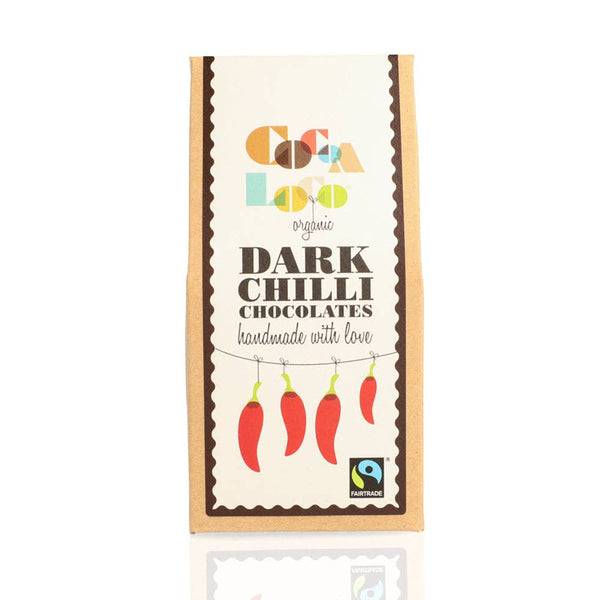 Cocoa Loco Dark Chocolate & Cinnamon Chillies – 100g