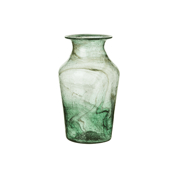 Affari Green Glass Shaped Vase