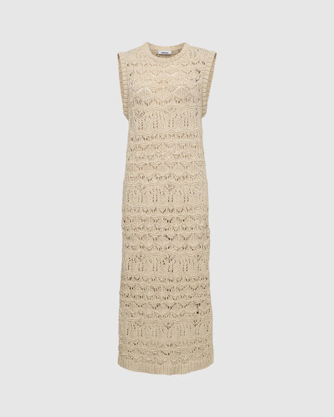 Minimum Minimum Sirah Brown Rice Crochet Dress