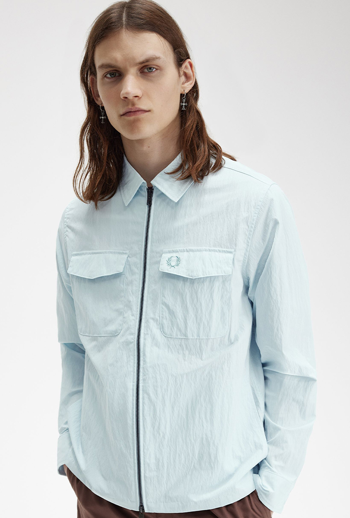 Fred Perry Mens Zip Overshirt
