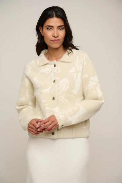 Rino and Pelle Bubbly Boxy Jacket In Birch Floral