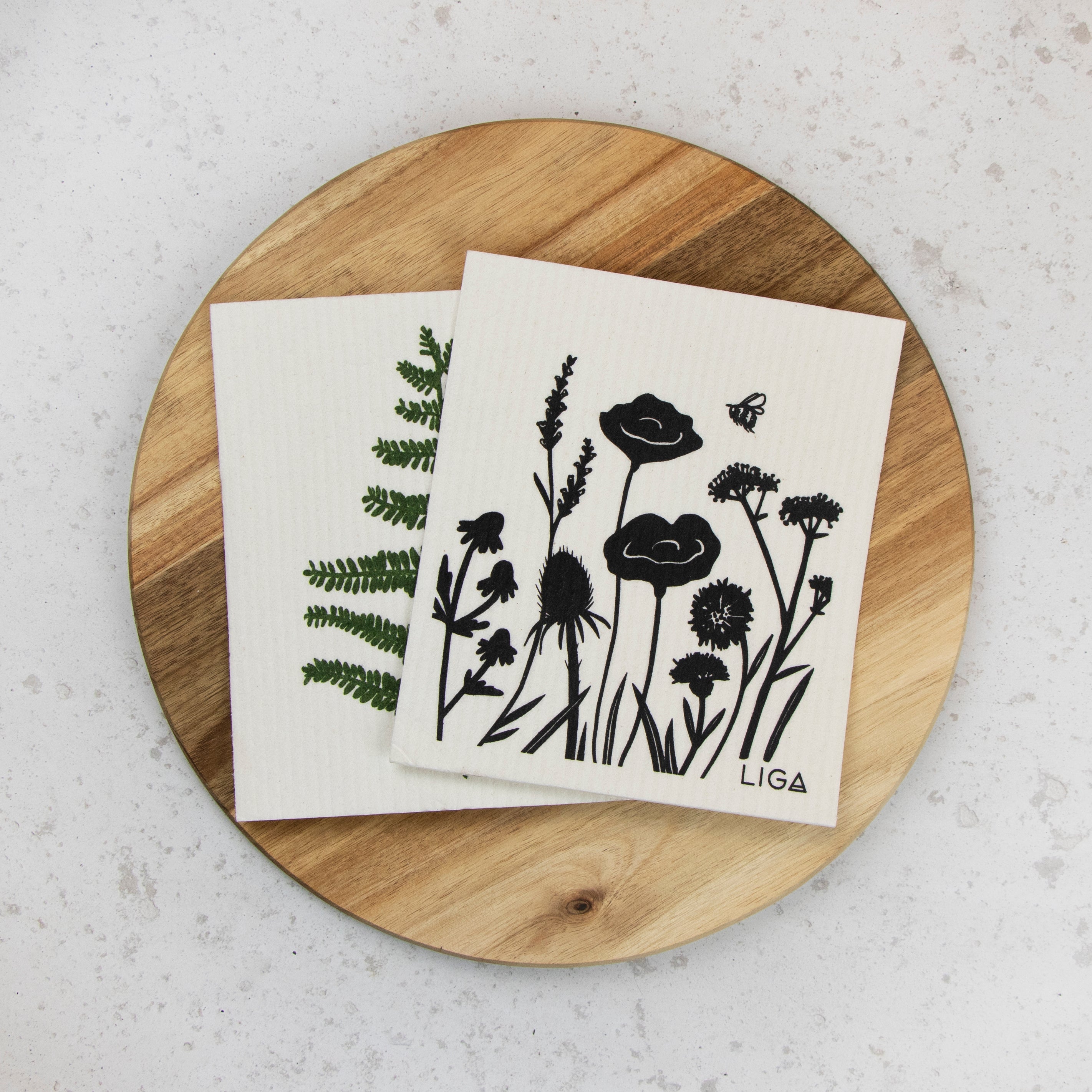 LIGA Eco Dishcloths | Wildflower & Fern