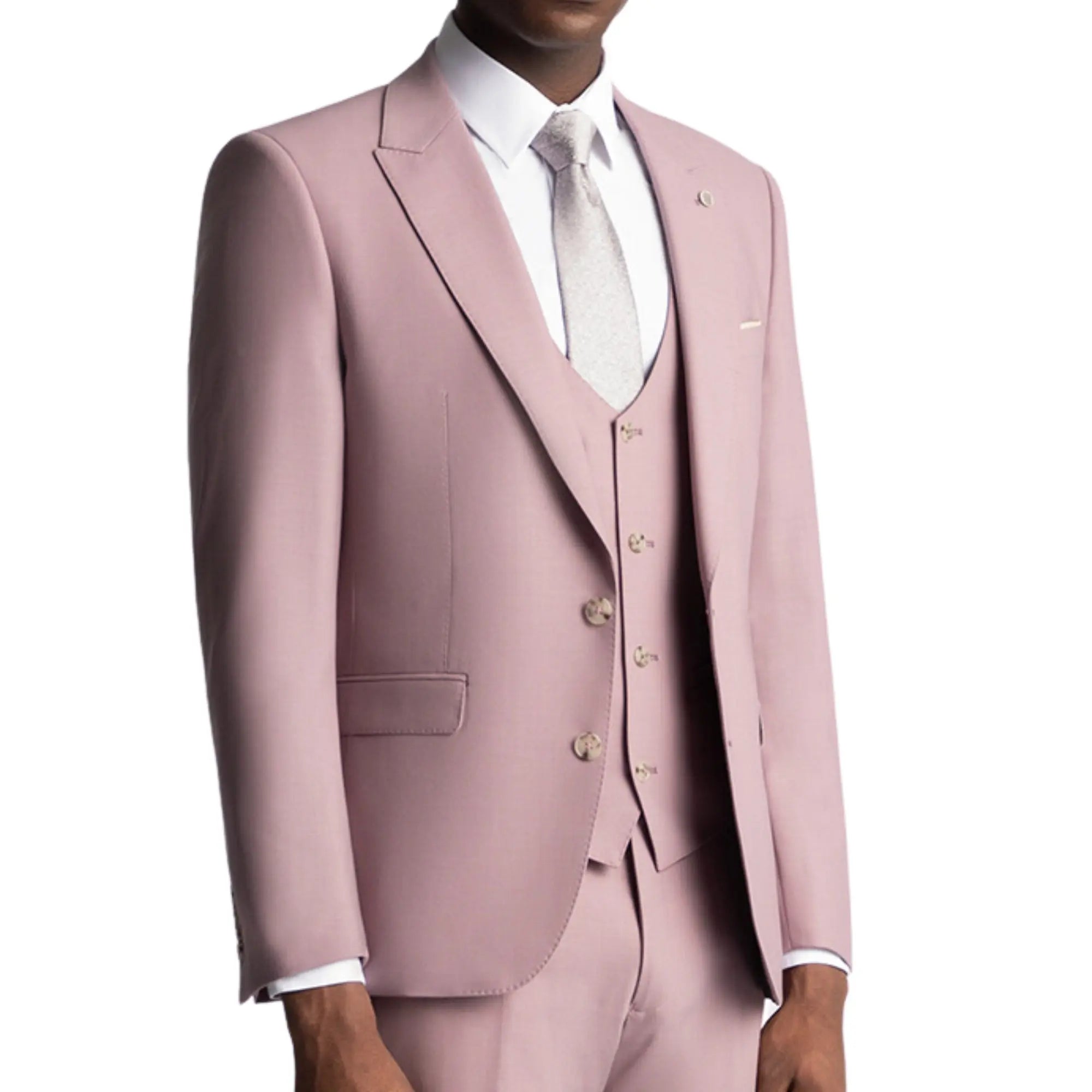 Remus Uomo Massa Suit Waistcoat - Pink