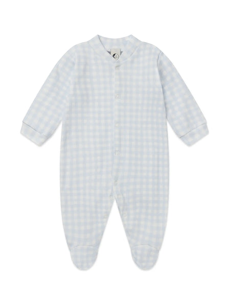 Sleepy Doe : Baby Sleepsuit - Gingham Mist