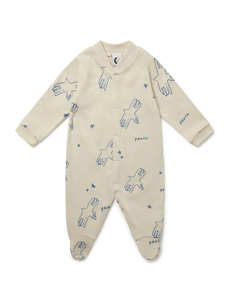 Sleepy Doe : Baby Sleepsuit - Peace Oatmeal