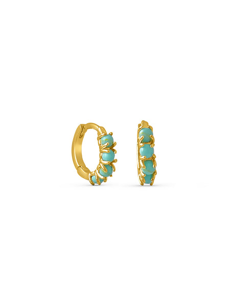 Formation Jewellery Formation Turquoise Multi Stone Hoops