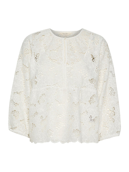 Part Two Anidas White Embroidered Blouse