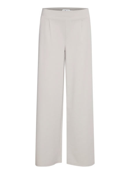 ICHI Kate Long Wide Trousers - Silver Grey