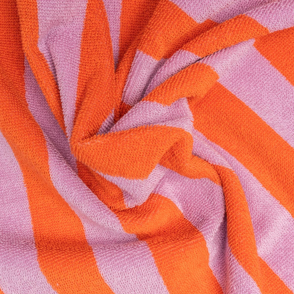 livs Terry Tea Towel - Purple & Orange Stripes