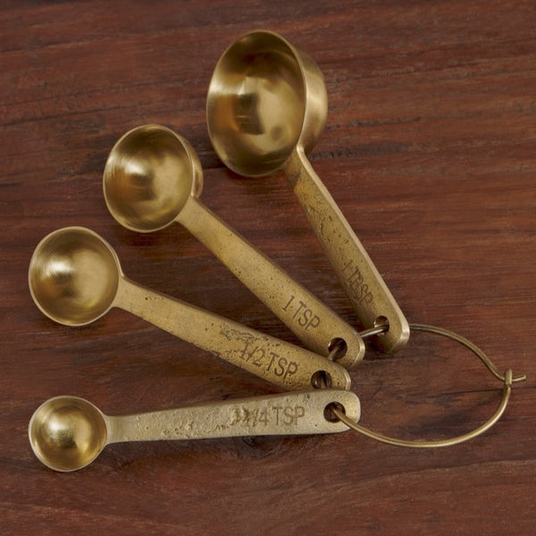 Nkuku Mane Measuring Spoons In Brushed Gold By