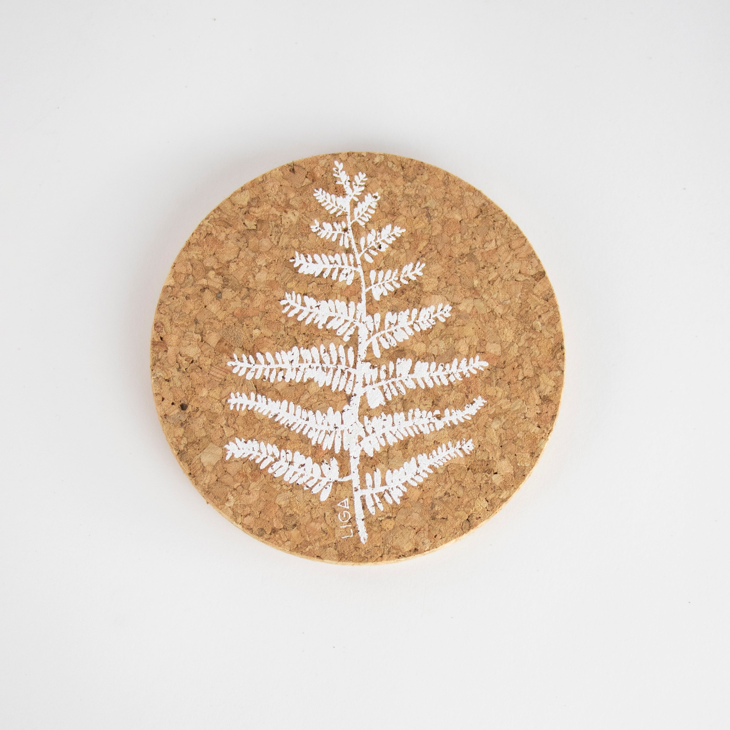 LIGA Set of Cork Coasters Fern