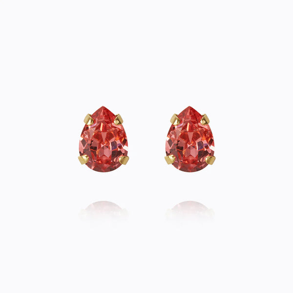 Caroline Svedbom Super Petite Drop Earrings In Gold Rose Peach