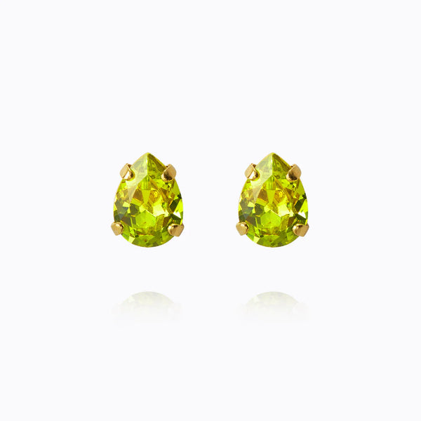 Caroline Svedbom Super Petite Drop Earrings In Gold Citrus Green