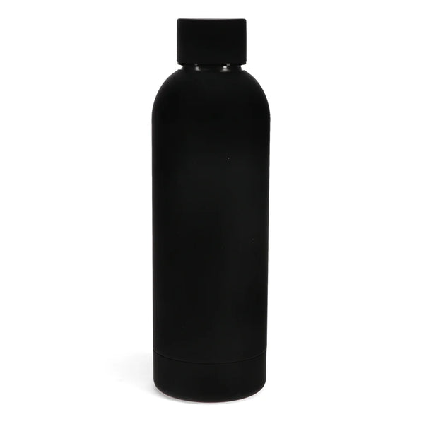 Rex London Rubber Coated Steel Bottle 500ml - Black