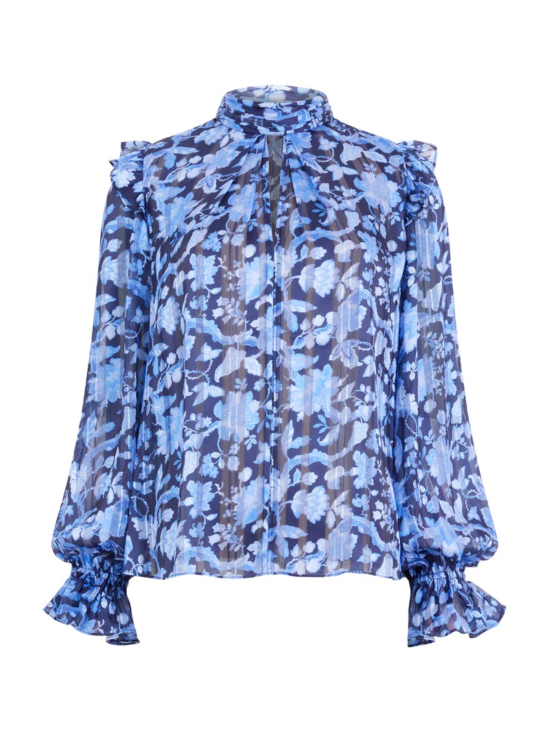 French Connection Cynthia Fauna Top | Midnight Blue