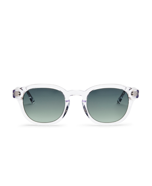 MESSYWEEKEND Sunglasses Billie In Crystal W. Green Lenses