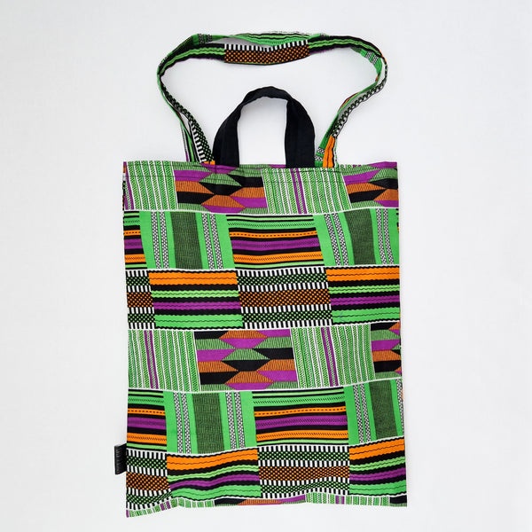 Lolly  &  Kiks Lined Tote Bag - Green, Purple And Orange