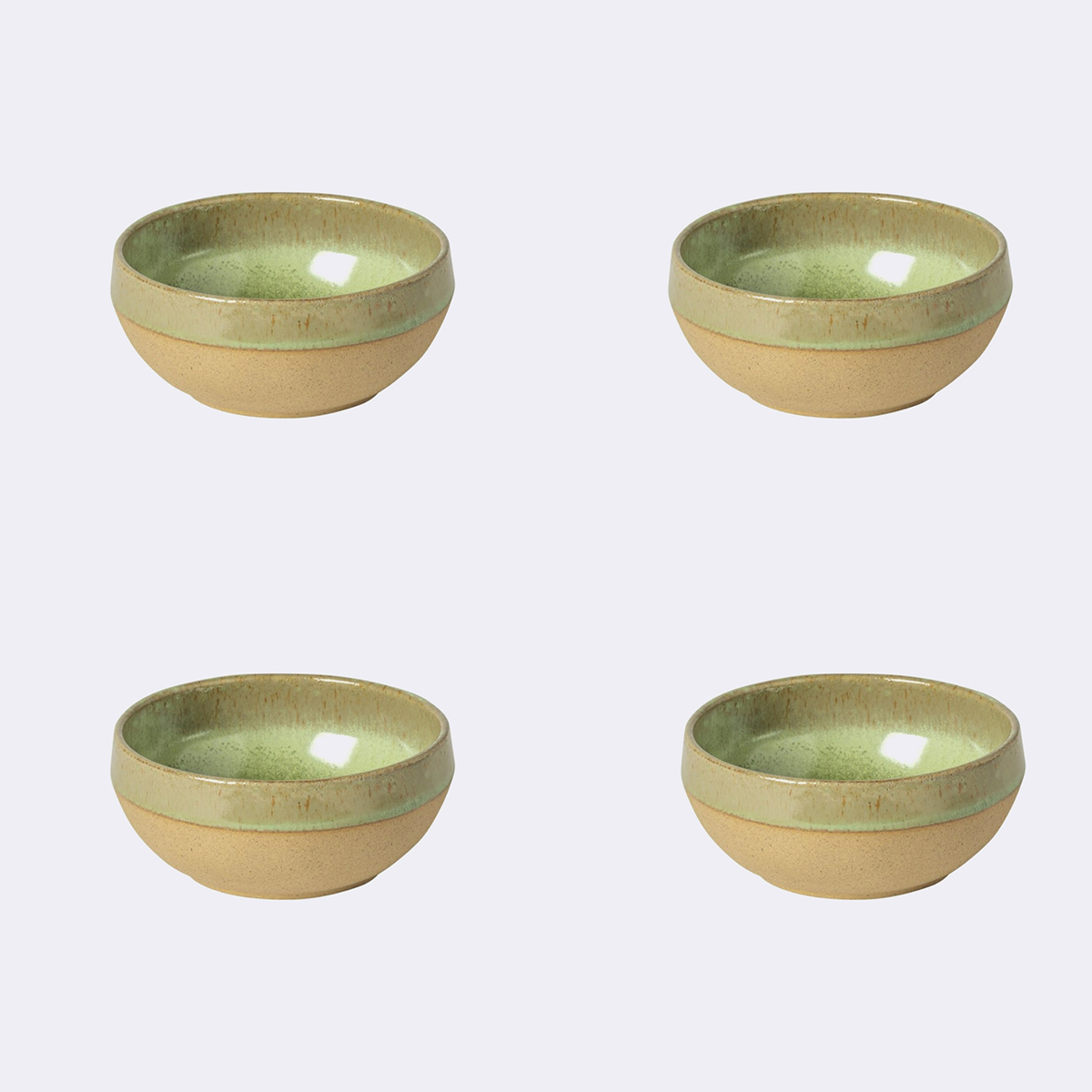 COSTA NOVA Marrakesh Ecogres Green Ceramic Fruit Bowl by Christian Tortu - Set of 4