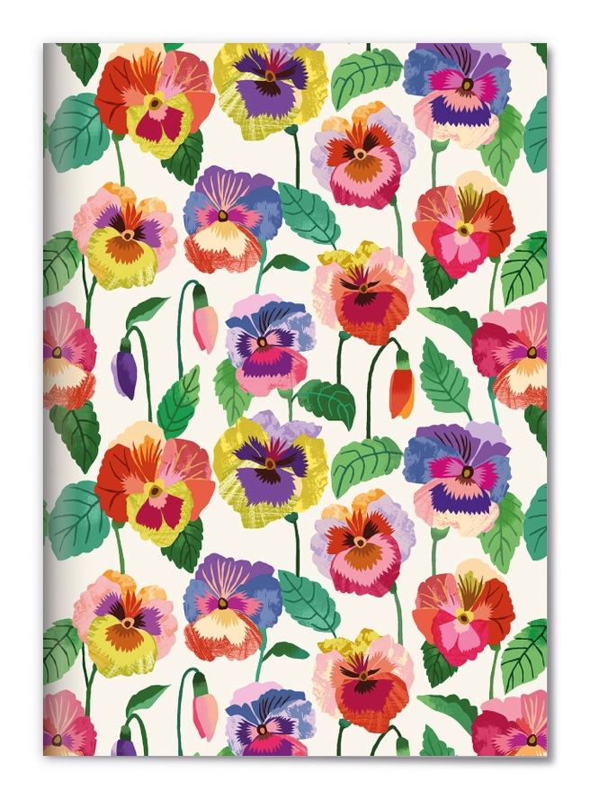 Brie Harrison  Pansies A5 Notebook